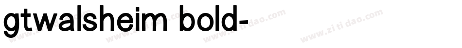 gtwalsheim bold字体转换